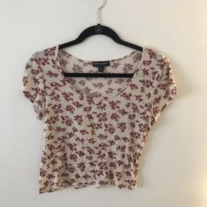 soft floral crop top